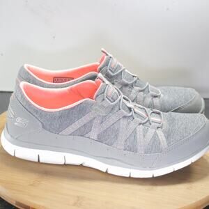 Womens Skechers Lets Cruise Low Sz 7 008652 Gray Pink Running Trainers Sneakers